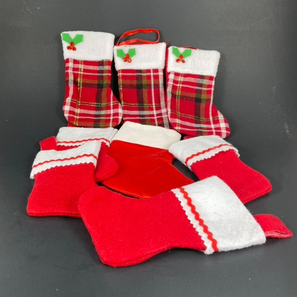 Stockings Christmas 7 Stockings Adorable Handmade Christmas Ready to Hang